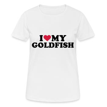 Goldfisch - Frauen T-Shirt atmungsaktiv - Weiß - Vorne - AI Model Female 172 dark (172cm)