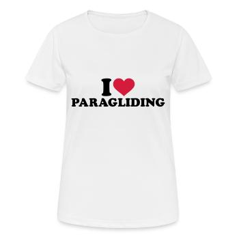 Paragliding - Frauen T-Shirt atmungsaktiv - Weiß - Vorne - AI Model Female 172 dark (172cm)
