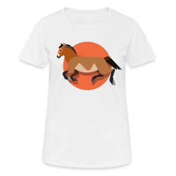 Cheval sauvage d’Asie - T-shirt respirant Femme - blanc - Devant - AI Model Female 172 dark (172cm)