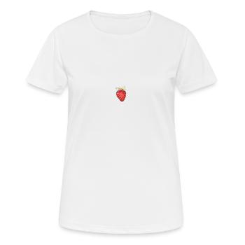 strawberry - Women's Breathable T-Shirt - white - Front - AI Model Female 172 dark (172cm)
