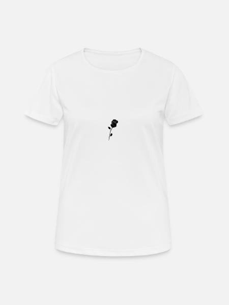 Rose - Frauen T-Shirt atmungsaktiv - Weiß