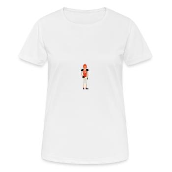 Ballsport - Frauen T-Shirt atmungsaktiv - Weiß - Vorne - AI Model Female 172 dark (172cm)