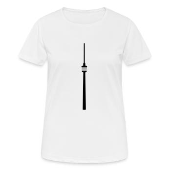 Stuttgart Tour de télévision - T-shirt respirant Femme - blanc - Devant - AI Model Female 172 dark (172cm)