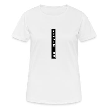 REVOLUTION - Frauen T-Shirt atmungsaktiv - Weiß - Vorne - AI Model Female 172 dark (172cm)