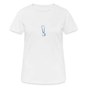 Point d’exclamation bleu - T-shirt respirant Femme - blanc - Devant - AI Model Female 172 dark (172cm)