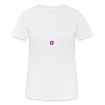 Youtuber Shirt - Frauen T-Shirt atmungsaktiv - Weiß - Vorne - AI Model Female 172 dark (172cm)