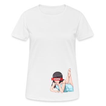 Animemädchen (Kohai) - Frauen T-Shirt atmungsaktiv - Weiß - Vorne - AI Model Female 172 dark (172cm)