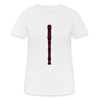 flûte à bec - T-shirt respirant Femme - blanc - Devant - AI Model Female 172 dark (172cm)