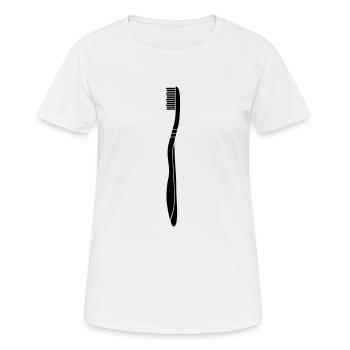 brosse à dents dentiste se brosser les dents propres w - T-shirt respirant Femme - blanc - Devant - AI Model Female 172 dark (172cm)