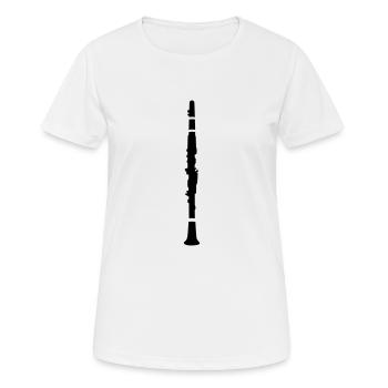 Clarinette - T-shirt respirant Femme - blanc - Devant - AI Model Female 172 dark (172cm)