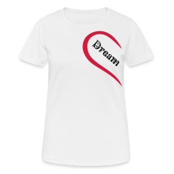 Dream Team Coeur Saint Valentin Couples Chemise Look Assorti - T-shirt respirant Femme - blanc - Devant - AI Model Female 172 dark (172cm)