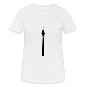 Berliner Fernsehturm - Frauen T-Shirt atmungsaktiv - Weiß - Vorne - AI Model Female 172 dark (172cm)