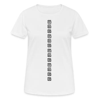 Spirale antik muster - Frauen T-Shirt atmungsaktiv - Weiß - Vorne - AI Model Female 172 dark (172cm)