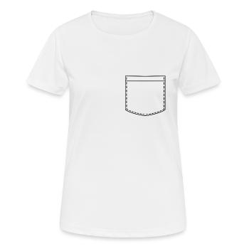 Fausse poche - T-shirt respirant Femme - blanc - Devant - AI Model Female 172 dark (172cm)