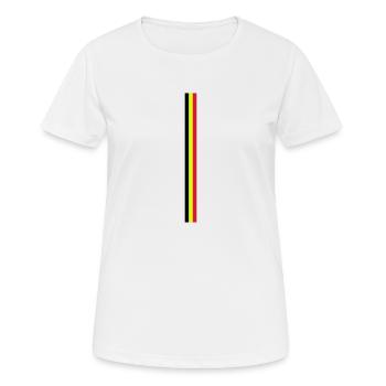 Trait belgique - T-shirt respirant Femme - blanc - Devant - AI Model Female 172 dark (172cm)