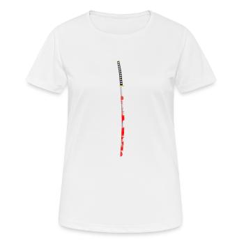 Épée de samouraï sanglante - T-shirt respirant Femme - blanc - Devant - AI Model Female 172 dark (172cm)