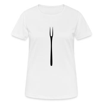 barbecue fork - Women's Breathable T-Shirt - white - Front - AI Model Female 172 dark (172cm)