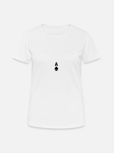 As de pique - T-shirt respirant Femme - blanc