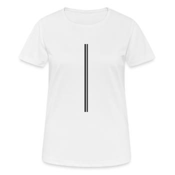 lignes - T-shirt respirant Femme - blanc - Devant - AI Model Female 172 dark (172cm)