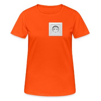 Prise blanche - T-shirt respirant Femme - orange néon - Devant - AI Model Female 172 dark (172cm)