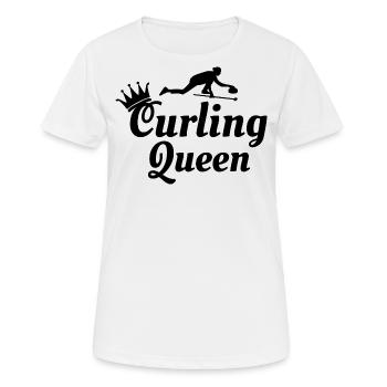 Curling Kehren Winter Eissport Curler Lustig - Frauen T-Shirt atmungsaktiv - Weiß - Vorne - AI Model Female 172 dark (172cm)
