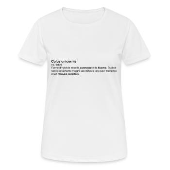 Culus unicornis - T-shirt respirant Femme - blanc - Devant - AI Model Female 172 dark (172cm)