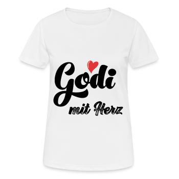 Godi mit Herz Patentante Österreich Taufpatin - Frauen T-Shirt atmungsaktiv - Weiß - Vorne - AI Model Female 172 dark (172cm)