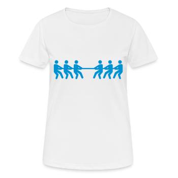 Tug of war - Women's Breathable T-Shirt - white - Front - AI Model Female 172 dark (172cm)
