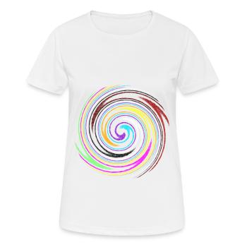 Couleurs tourbillonnantes, couleurs tourbillonnantes - T-shirt respirant Femme - blanc - Devant - AI Model Female 172 dark (172cm)