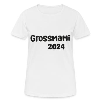 Grossmami 2024 du wirst Oma Schweiz - Frauen T-Shirt atmungsaktiv - Weiß - Vorne - AI Model Female 172 dark (172cm)