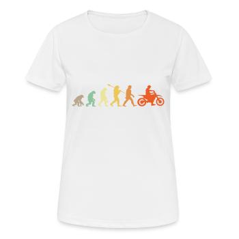 Evolution Motorcyclists - Women's Breathable T-Shirt - white - Front - AI Model Female 172 dark (172cm)