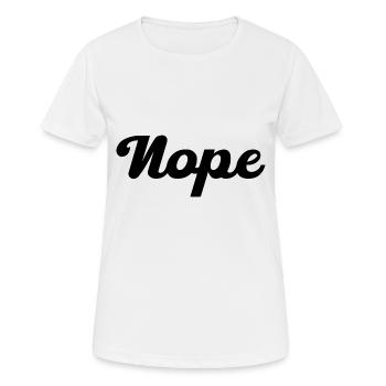 Nope No - Women's Breathable T-Shirt - white - Front - AI Model Female 172 dark (172cm)
