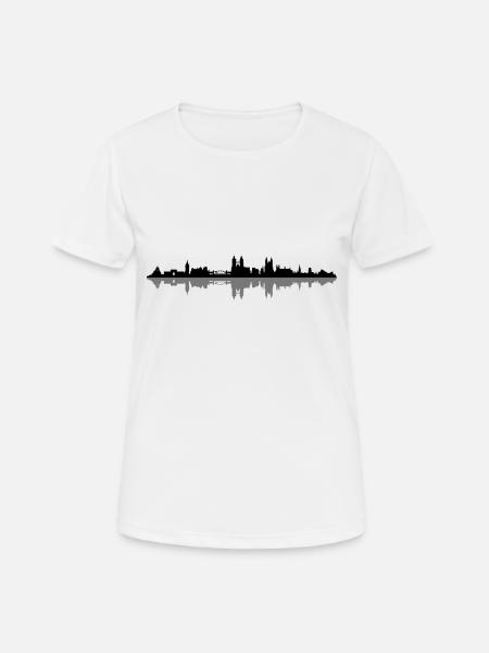 Skyline - Magdeburg - Frauen T-Shirt atmungsaktiv - Weiß