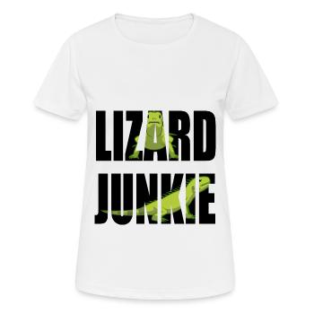 Lizard Junkie - T-shirt respirant Femme - blanc - Devant - AI Model Female 172 dark (172cm)