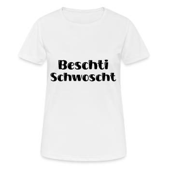 Beschti Schwoscht Schweiz Schwester Schweizerin - Frauen T-Shirt atmungsaktiv - Weiß - Vorne - AI Model Female 172 dark (172cm)