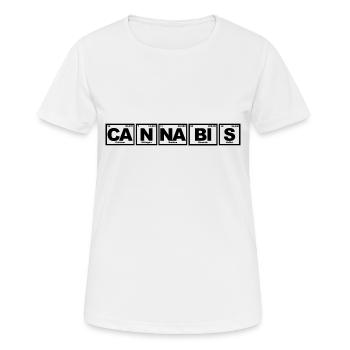 Cannabis : Chemie - Periodensystem - Frauen T-Shirt atmungsaktiv - Weiß - Vorne - AI Model Female 172 dark (172cm)