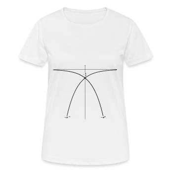 moins e élevé moins x - T-shirt respirant Femme - blanc - Devant - AI Model Female 172 dark (172cm)