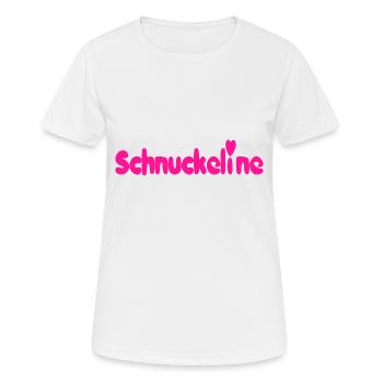Schnuckeline - Frauen T-Shirt atmungsaktiv - Weiß - Vorne - AI Model Female 172 dark (172cm)