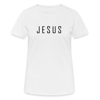 JÉSUS - T-shirt respirant Femme - blanc - Devant - AI Model Female 172 dark (172cm)