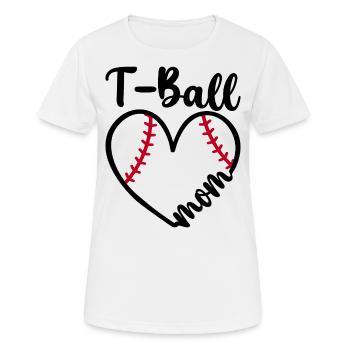 Maman Joueuse De T-Ball Fan De Baseball - T-shirt respirant Femme - blanc - Devant - AI Model Female 172 dark (172cm)