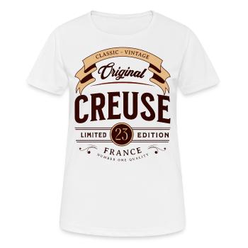 Vintage Creuse Département France - T-shirt respirant Femme - blanc - Devant - AI Model Female 172 dark (172cm)