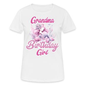 Oma Tochter Geburtstag Tochter Oma - Frauen T-Shirt atmungsaktiv - Weiß - Vorne - AI Model Female 172 dark (172cm)