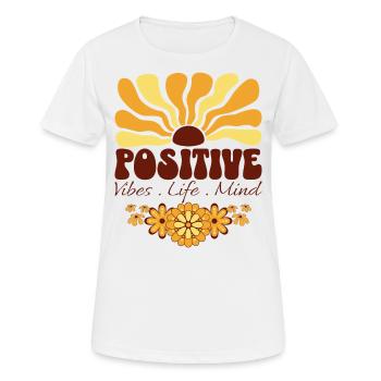 Rétro Slogan Femme Positive - T-shirt respirant Femme - blanc - Devant - AI Model Female 172 dark (172cm)