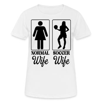 Fußball Fußballer Geschenk Fußball Frauen - Frauen T-Shirt atmungsaktiv - Weiß - Vorne - AI Model Female 172 dark (172cm)