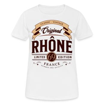 Rhône Département France - T-shirt respirant Femme - blanc - Devant - AI Model Female 172 dark (172cm)