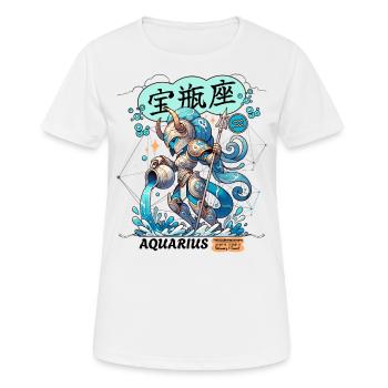 Wassermann Astrologisches Sternzeichen - Frauen T-Shirt atmungsaktiv - Weiß - Vorne - AI Model Female 172 dark (172cm)