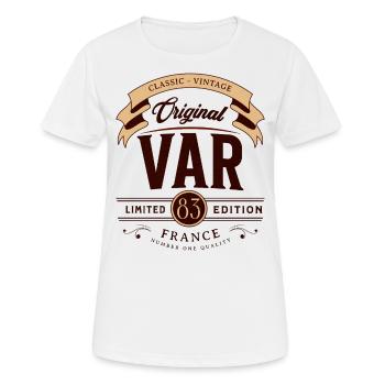 Var Département France - T-shirt respirant Femme - blanc - Devant - AI Model Female 172 dark (172cm)