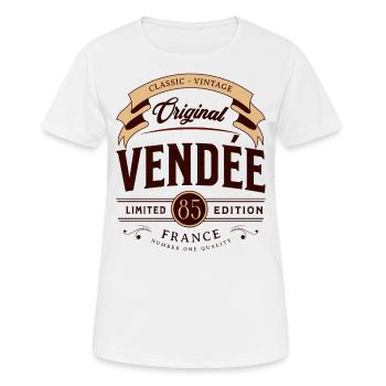 Vendée Département France - T-shirt respirant Femme - blanc - Devant - AI Model Female 172 dark (172cm)