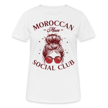 Mom Social Club Moroccan Mom - Women's Breathable T-Shirt - white - Front - AI Model Female 172 dark (172cm)