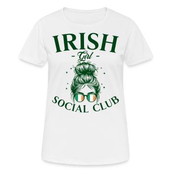 Femme Social Club Fille Irlandaise - Women's Breathable T-Shirt - white - Front - AI Model Female 172 dark (172cm)